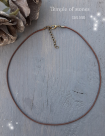 ketting leather look 44-50 cm bruin,