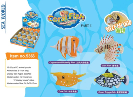 Koraalvissen 3D puzzels  set van 4