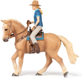 Wild west horse and cowgirl - Papo 51566