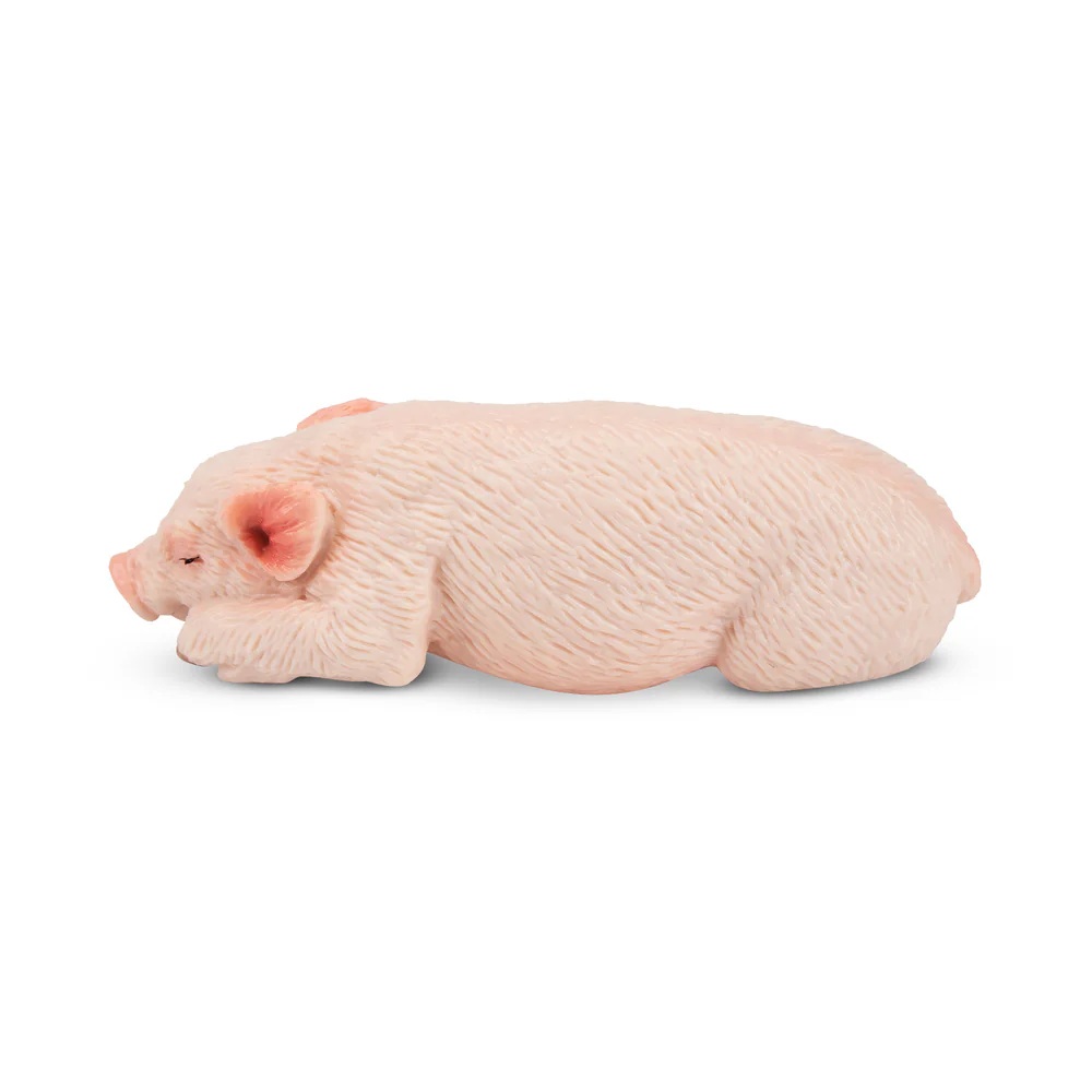 Sleeping Pink Piglet  Toymany