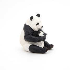 Pandabeer met baby panda    Papo 50196