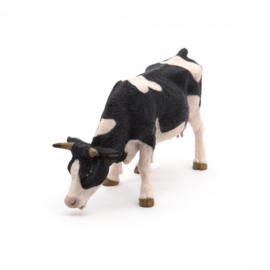 Zwartbonte koe grazend  Papo 51150