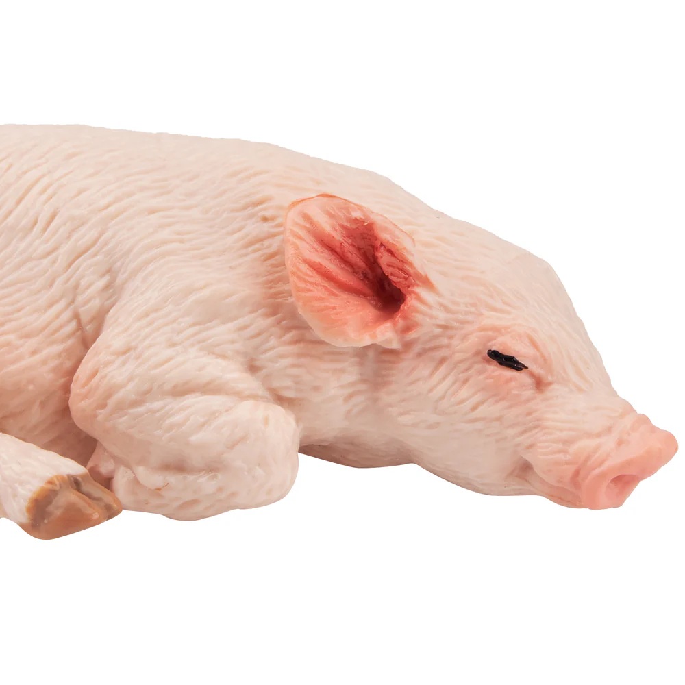 Sleeping Pink Piglet  Toymany