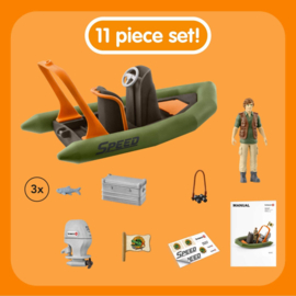 Rubberboot met ranger - Schleich 42352