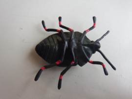 Beetle green with red lines