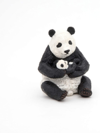 Pandabeer met baby panda    Papo 50196