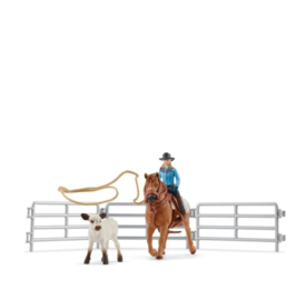 Cowboy meisje met lasso Schleich 42577