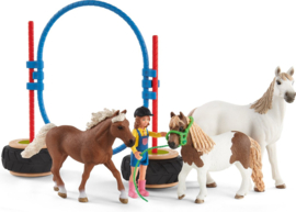 Behendigheid bij de stal Schleich 72149