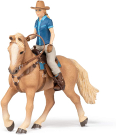 Paard en cowgirl - Papo 51566