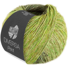 Lana Grossa Diversa Print 107 groen garenpakket 9 bollen