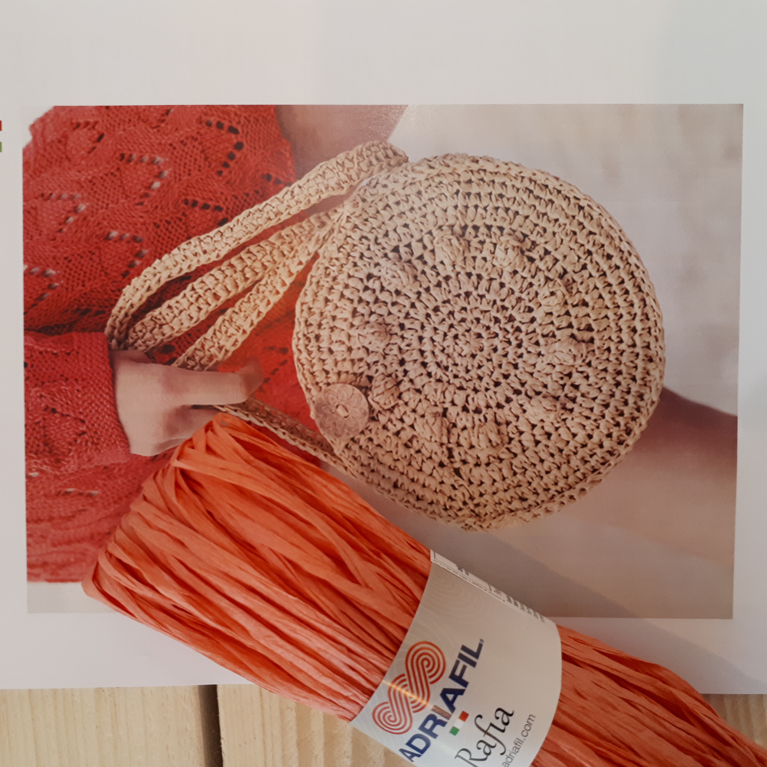 Rafia streng 25 g zalmrose