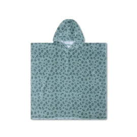 Swim Essentials Strandponcho - Badcape Kinderen - Handdoek - Groen panterprint - 65 x 65 cm