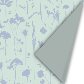 Collectiv Warehouse inpakpapier GROW mint/blauw