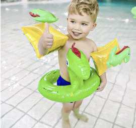 Swim Essentials Split Zwemband Zwemring Groene Dinosaurus 55 cm