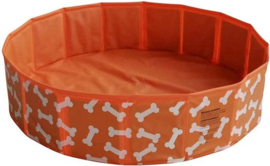 Swim Essentials Hondenbadje  oranje botjes  Ø 80 cm