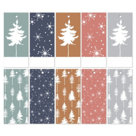 Collectiv Warehouse cadeaulabels Lovely trees 5 stuks