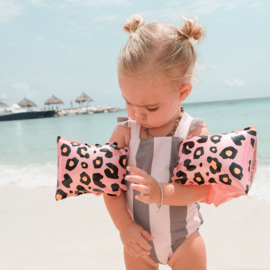 Swim Essentials Zwembandjes Rose goud panter 2-6 jaar