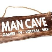 Woodart bordje hangend 12x30cm man cave natural