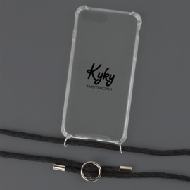 Kyky telefoonketting black stunning silver.