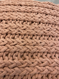Goround kussen knitted old pink 45 x 45