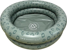 Swim Essentials Babyzwembadje Opblaasbaar  Zwembad Baby Groen Panterprint Ø 60 cm