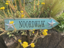Wegwijzer hout Noordwijk ibiza style