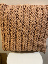 Goround kussen knitted old pink 45 x 45