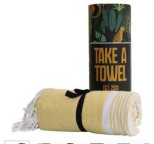 Hamamdoek - Take A Towel - saunadoek - 100x180cm - 100% katoen geel
