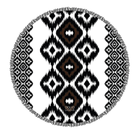 Aqua-licious Roundie Handdoek Aztec zwart/wit