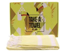 Hamamdoek - Take A Towel - fouta - 90x170 cm - 100% katoen geel