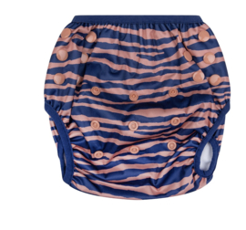 Swim Essentials Zwemluier Wasbaar  Blauw/Oranje Zebra 0-3 jaar