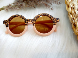 Happy by Lies Zonnebril retro kids Leopard/blush