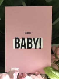 Ooooh Baby pink kaart