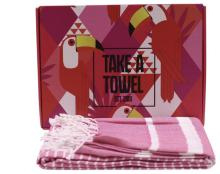 Hamamdoek - Take A Towel - fouta - 90x170 cm - 100% katoen Roze