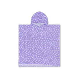 Swim Essentials Strandponcho - Badcape Kinderen - Handdoek - Lila panterprint - 65 x 65 cm