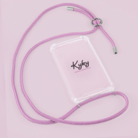 Kyky telefoonketting pretty in pink  stunning silver.