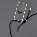 Kyky telefoonketting black stunning silver.