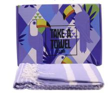 Hamamdoek - Take A Towel - fouta - 90x170 cm - 100% katoen paars