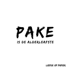 Kaart| Pake is de alderleafste