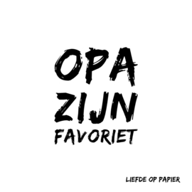 Kaart| Opa zijn favoriet