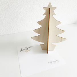 Kaart streep| 3D kerstboom