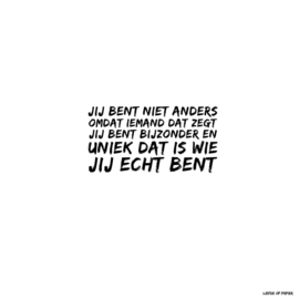 Kaart| Jij bent niet anders