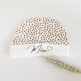 Baby mutsje stip| Gepersonaliseerd