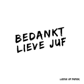 Kaart| Bedankt lieve juf