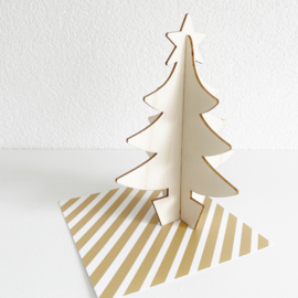 Kaart streep| 3D kerstboom