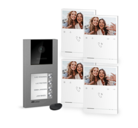 FACILA NEXT K2141W/4 kit, video intercom met 4 binnenposten.