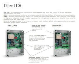 Ditec Entrematic LCA 70 2 motor sturingsprint  , 230V.