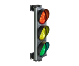 Verkeerslicht rood + geel + groen, 24V/230V.