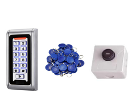 Set drukknop + codepaneel + 10x jettons.