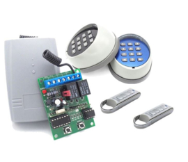 Universeel ontvanger en WIFI + codepaneel + 2 handzenders.